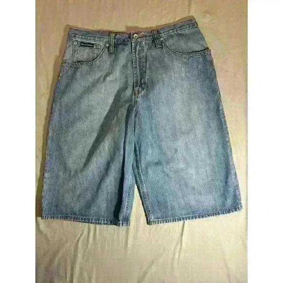 Rocawear Other - Rocawear Jean Shorts Mens 36 Blue Denim Y2K Baggy Skater Pockets 90s Hip Hop